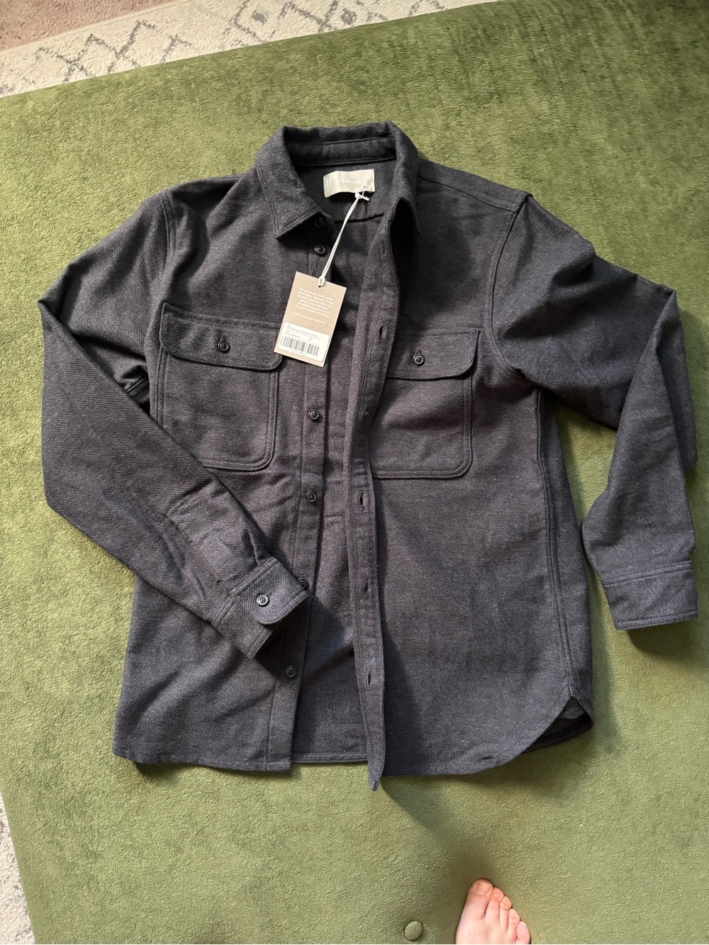 Everlane Charcoal Button-Up Shacket